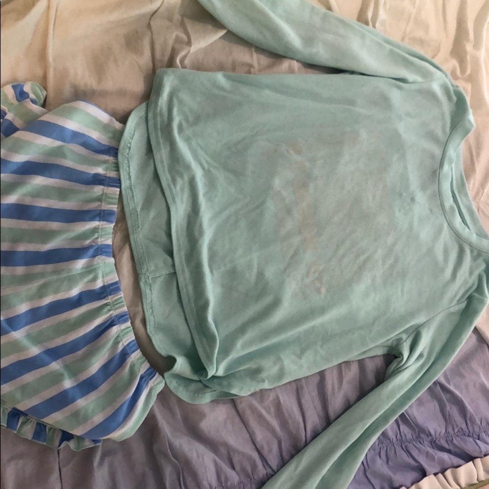 Long sleeve and shorts PJ set.